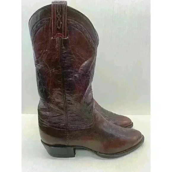 Tony Lama Men’s Brown Leather western  Cowboy Boots Size US 10 D - Picture 8 of 10